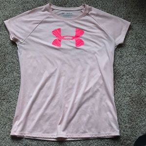 Pink under armor shirt